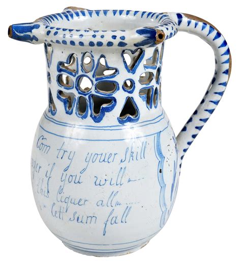 English Delft Puzzle Jug sold at auction on 23rd May | Brunk Auctions