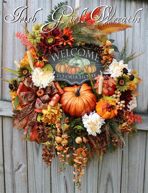 Pin on Flowers | Fall decor wreaths, Fall thanksgiving wreaths, Fall ...