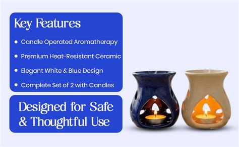 Mkd2 Rise Ceramic Clay Candle Operated Aroma Oil Burner Diffuser Lamp ...