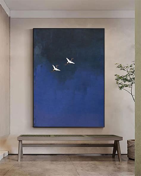 Surrealist Dark Blue Sky Painting Dark Blue Wall Decor · Abstract Art ...