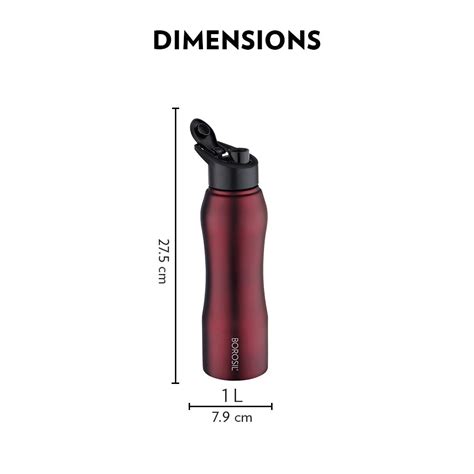Buy Grip N Sip Classic Stainless Steel Flask Water Bottle (750ml, Maroon)