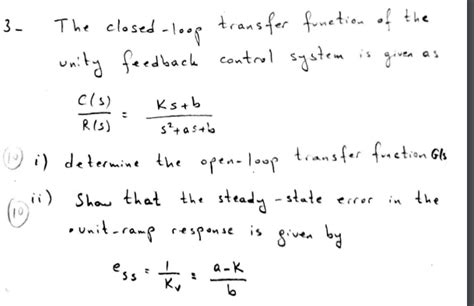 Image result for Unity Feedback Closed Loop Transfer Function