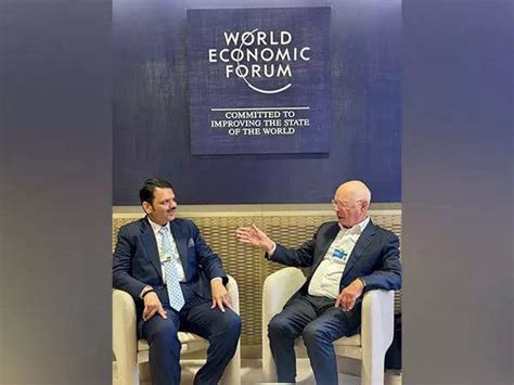 Maharashtra CM Devendra Fadnavis meets WEF founder, State's Pavilion ...