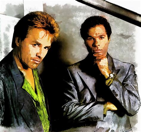 Miami Vice Crockett and Tubbs watercolor by Foglow on DeviantArt