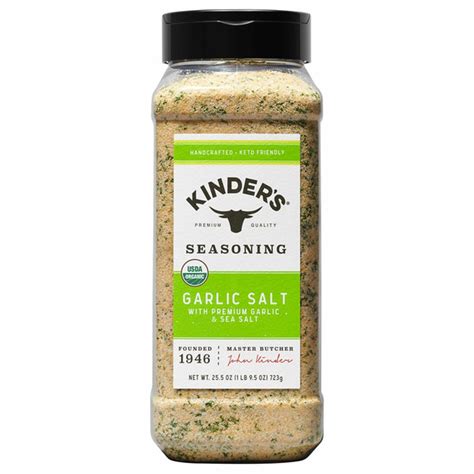 Kinder's Organic Garlic Salt (25.5 oz) Delivery or Pickup Near Me ...