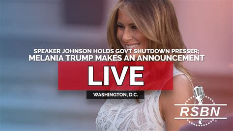 LIVE: Speaker Johnson Holds Govt Shutdown Presser; Melania Trump Makes ...