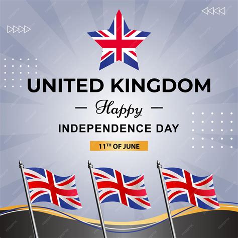 Premium Vector | United kingdom poster banner for independence day