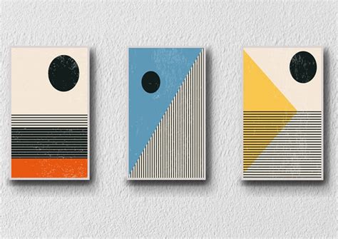 Bauhaus Art, Set Of 3 – Myindianthings