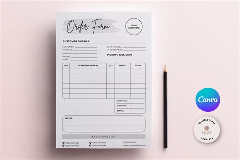 Image result for Order Form Layout