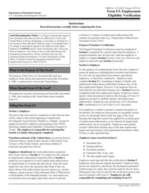 USCIS Form I-9 Employment Eligibility Verification - Blank Fillable ...