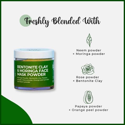 Moringa, Neem & Bentonite Clay Face Pack Powder – Gourmetgarh.in