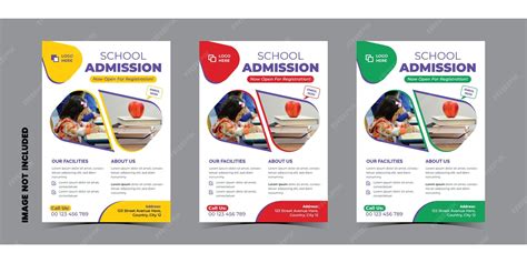 Admission flyer template design for online school kid's education ...