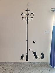 Decals Design 'Ancient Lamp And Cats' Wall Sticker (Pvc Vinyl, 90 Cm X ...