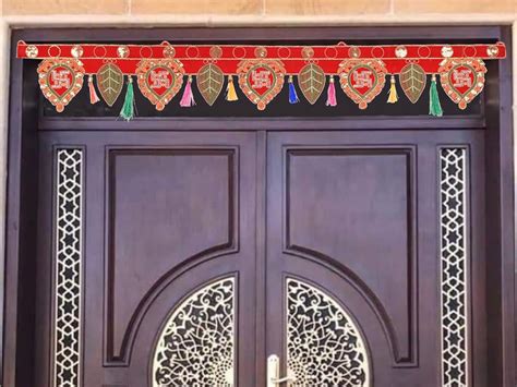 Swastik Design Toran for Door Leaf Design Toranam for Diwali Decoration ...