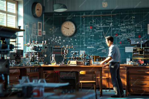 Premium Photo | Teacher conducting physics lesson in classroom Teacher ...