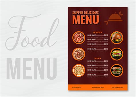 Restaurant Food Menu 的图像结果