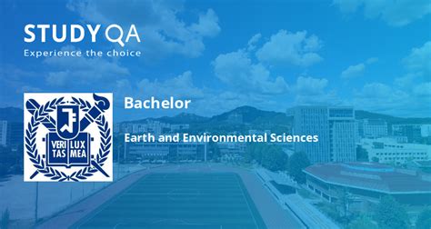 StudyQA — Bachelor: Earth and Environmental Sciences — Seoul National ...