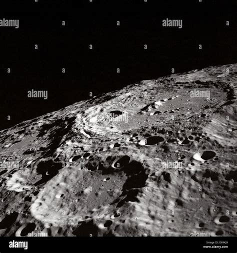 Craters On Lunar Surface Stock Photo - Alamy