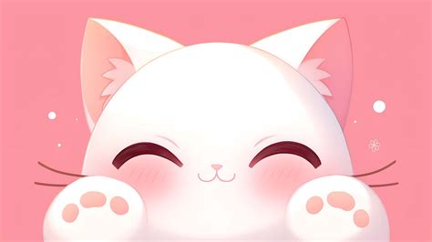 Cute Kawaii Cat Desktop Wallpaper 4K - Kawaii Cat Wallpaper 4K