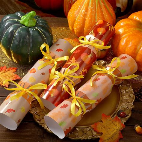 Buy 24 Pack Thanksgiving Games Fall Party Crackers Favors No Snap Party ...
