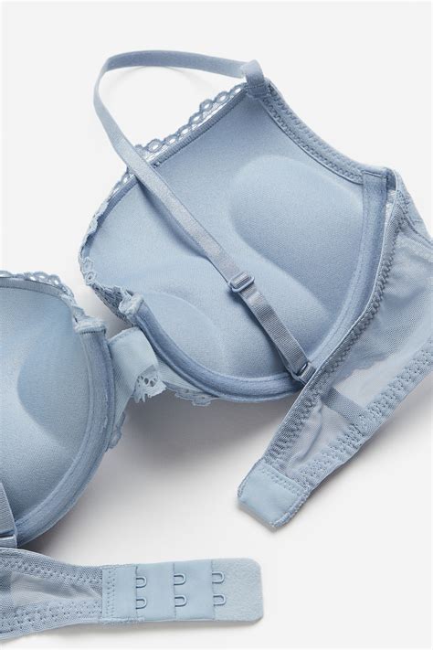 Lace Super Push-up Bra - Light blue - Ladies | H&M CA