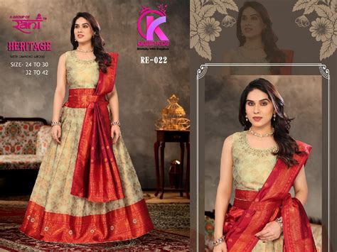 Queen Kids heritage vol 1 full stitch designer half saree kids pattu ...