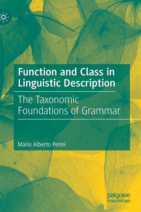 Buy Function and Class in Linguistic Description: The Taxonomic ...