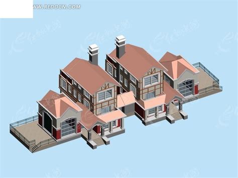 别墅,私人住宅3D模型_中式建筑_建筑模型_3D模型免费下载_摩尔网