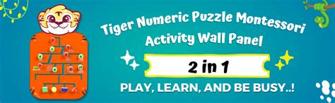 Buy The Funny Mind The Tiger Numeric Puzzle Montessori Wooden ...