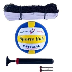 Buy SportsLink HUB Volleyball Ball Set with Pump + Volleyball net for ...
