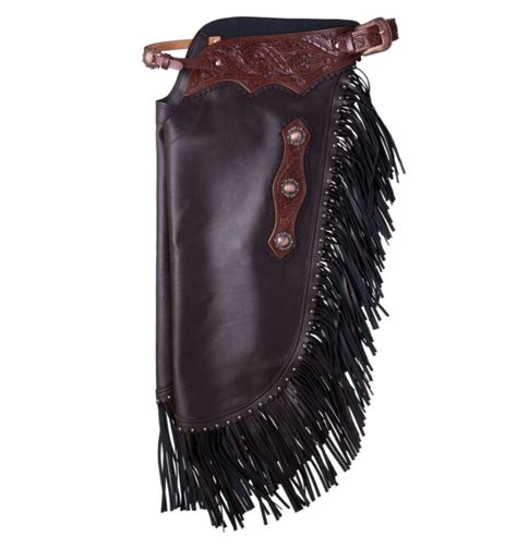 Western Leather Chinks Chaps with Tooled Yoke for Men Women Kids ...