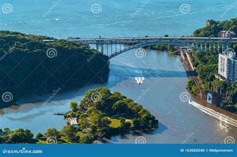 Aerial View of the Henry Hudson Bridge in the Bronx NY Stock Photo ...