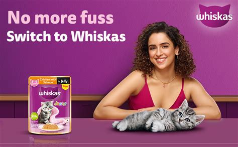 Whiskas Junior Kitten (2-12 Months) Wet Cat Food, Chicken with Salmon ...