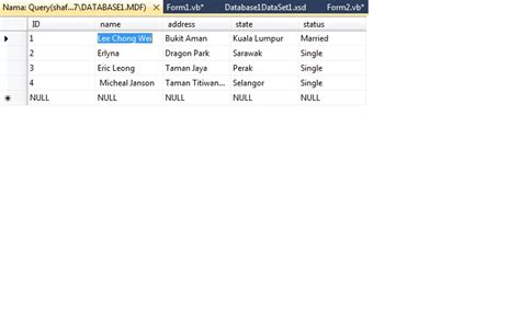 SQL Display in Database 的图像结果