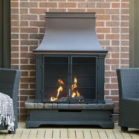 Red Ember Fairfield Propane Fireplace - Outdoor Home Decor