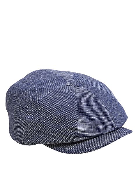 Buy Linen Blend Textured Baker Boy Hat at Marks & Spencer