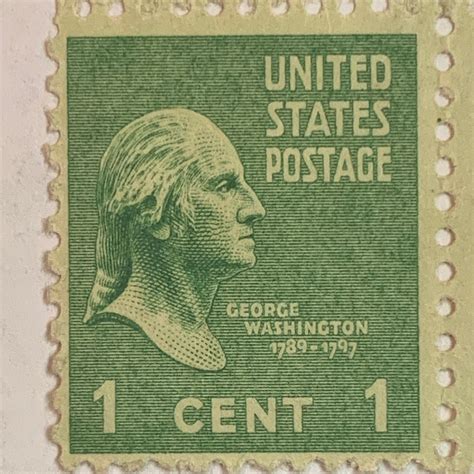 George Washington 1 cent Green Stamps 2 each | Etsy