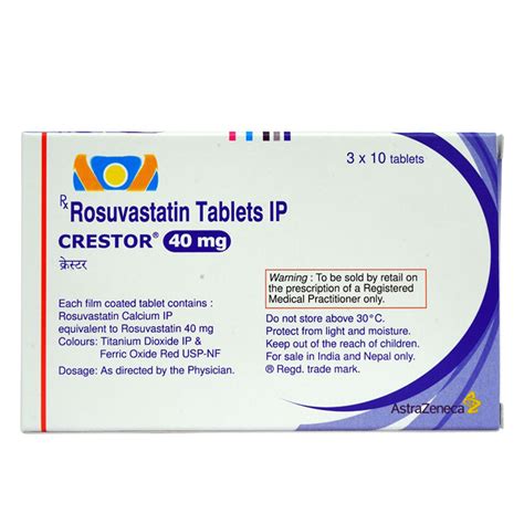 Crestor 40 Tablet 10's Price, Uses, Side Effects, Composition - Apollo ...