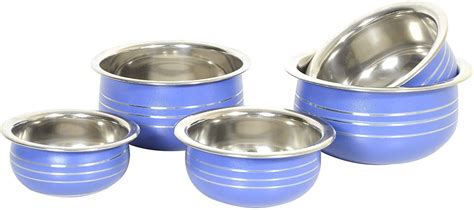 Buy Nirvika Stainless Steel Handi Set Serving Cooking Bowl, cookware ...