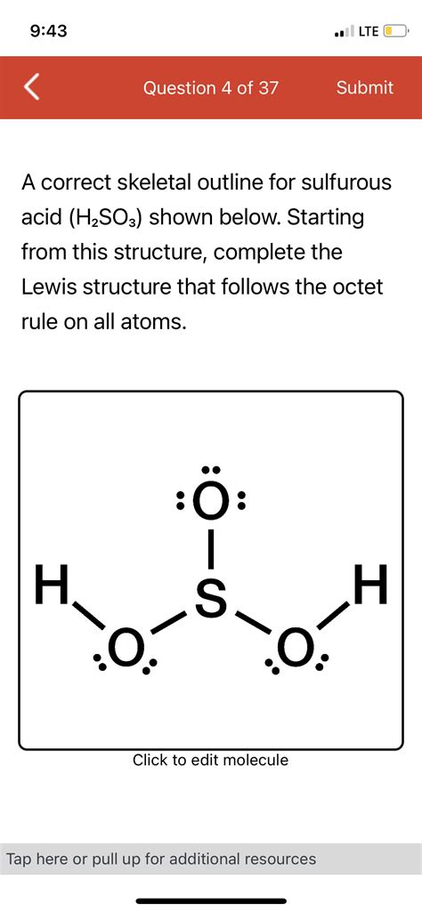 H2so3 Lewis Structure The Difference Between Sulfurous Acid And