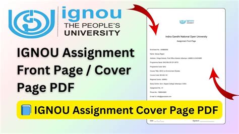 Image result for IGNOU Assignment Cover Page PDF