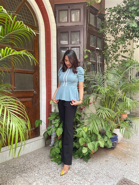 Peplum Puffed Top- Mint – The Wink Label