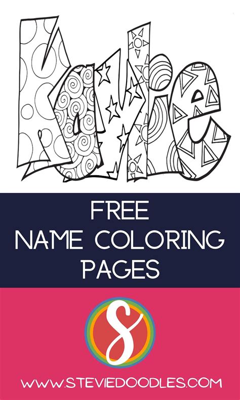KAYLIE Free Name Coloring Page — Stevie Doodles
