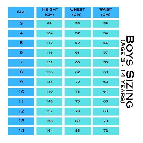 Boys Size Guide Chart – Broggs®