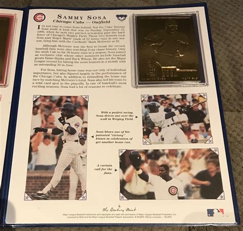 Mark McGwire & Sammy Sosa Breaking.. 22 Karat Gold 1998 Baseball Cards ...