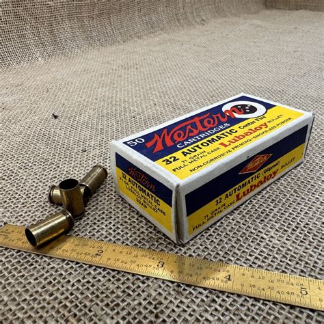 Vintage 1950s Western Cartridges Box .32 ACP Brass Cases - Box/50 | Old ...