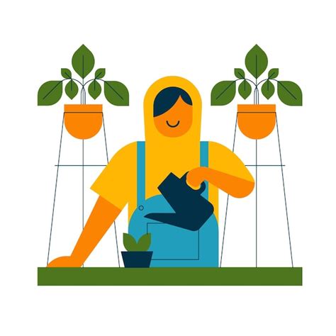 Horizontal, Gärtner | Premium Vektor