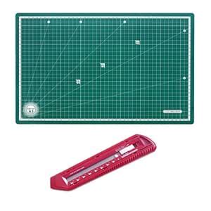 Morn Sun Cutting Mat A3 & Isomars Cutter Combo (A3-with Jumbo Cutter ...