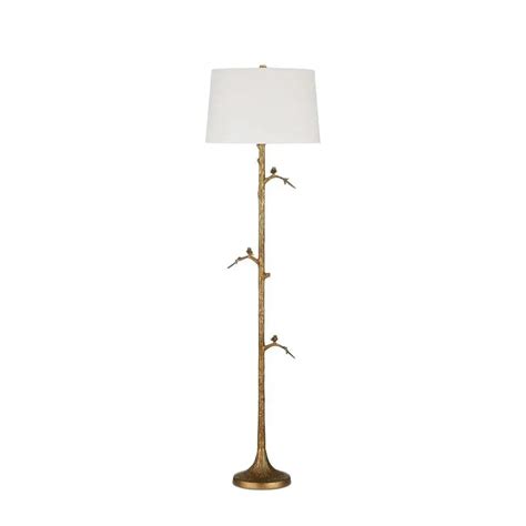 Piaf Brass Gold Floor Lamp - LOOMLAN