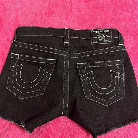 Black True Religion Shorts - worn once •original... - Depop